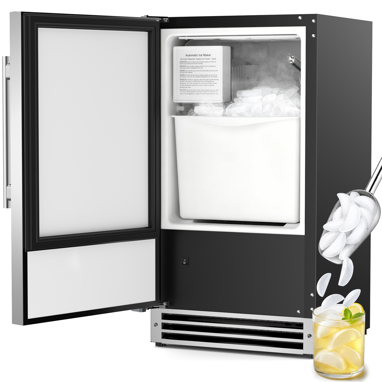 Commercial Kitchen And Bar - Under Counter Ice Maker, Crescent Ice