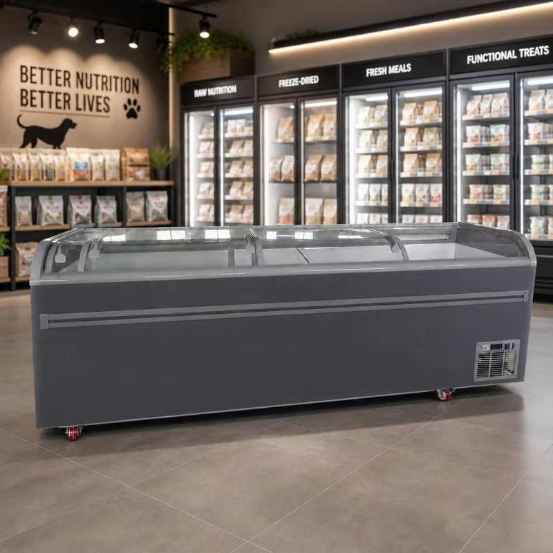 Commercial Chest Freezer - Glass Top Chest Freezer With R290