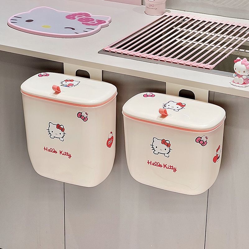 Commercial Kitchen Bin - Kawaii Cartoon Waterproof Sticker Hanging Trash