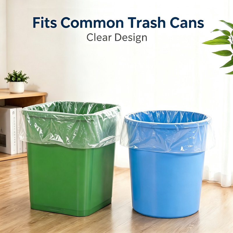50PCS Clear Trash Bags Large C - огляд і ціна Commercial Kitchen Bin