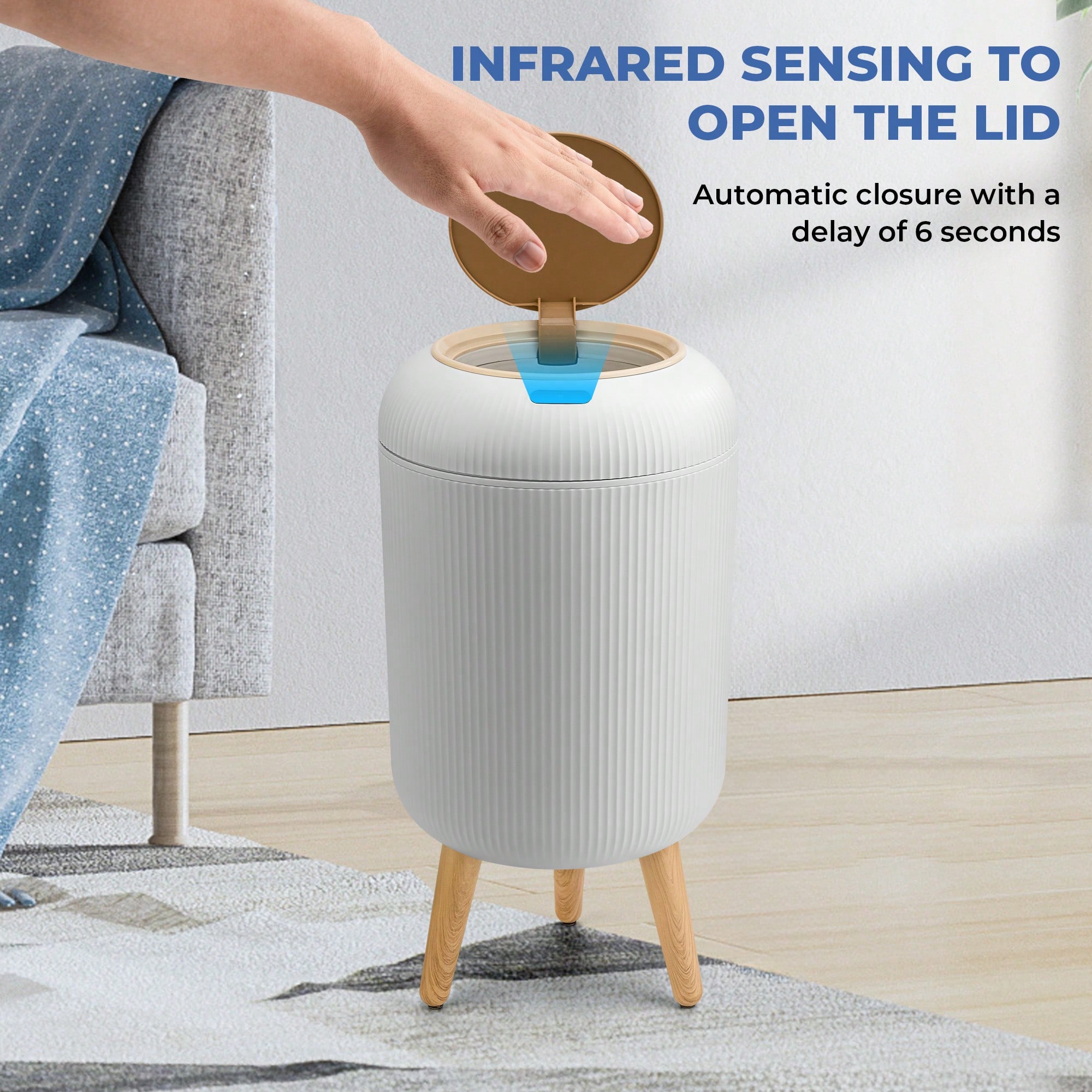 Motion Sensor Trash Can with L - огляд і ціна Commercial Kitchen Bin